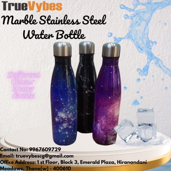 Premium Insulated Steel Bottle with Marble Finish | Hot & Cold Corporate Gift - Image 4