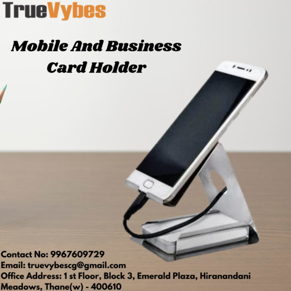 TrueVybes Mobile and Card Holder: Streamlined Organization for Your Essentials(Stainless Steel) - Image 5