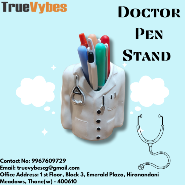 Doctor's Coat Pen Stand – Elegant Desk Organizer for Medical Professionals - Image 3