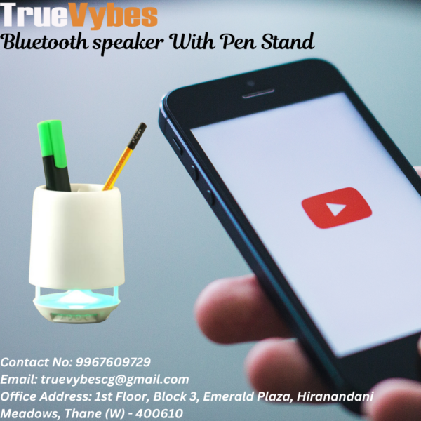 TrueVybes SoundStand: The Pen Stand with Built-In Bluetooth Speaker