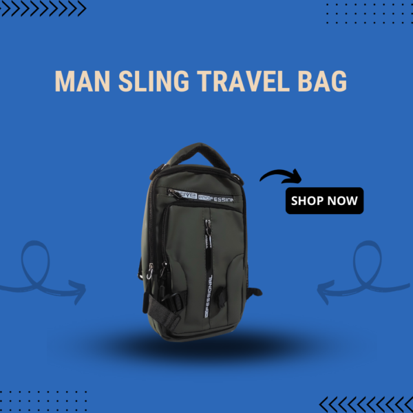 TrueVybes Man Sling Travel Bag: Your Perfect Companion for On-the-Go Adventures!" - Image 3