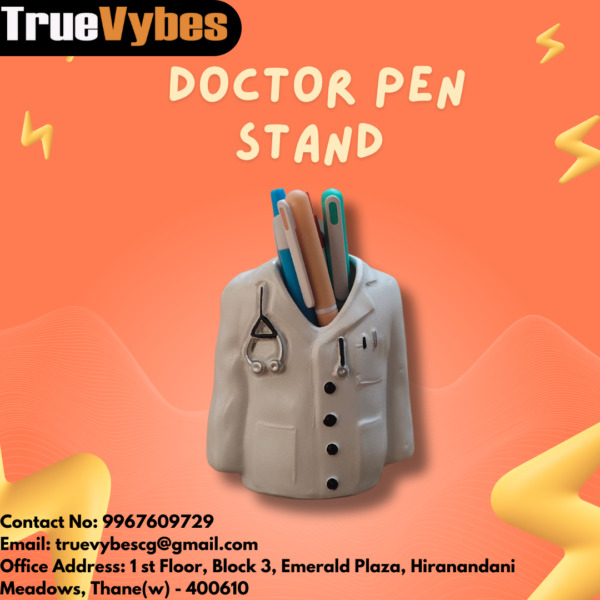 Doctor's Coat Pen Stand – Elegant Desk Organizer for Medical Professionals - Image 4