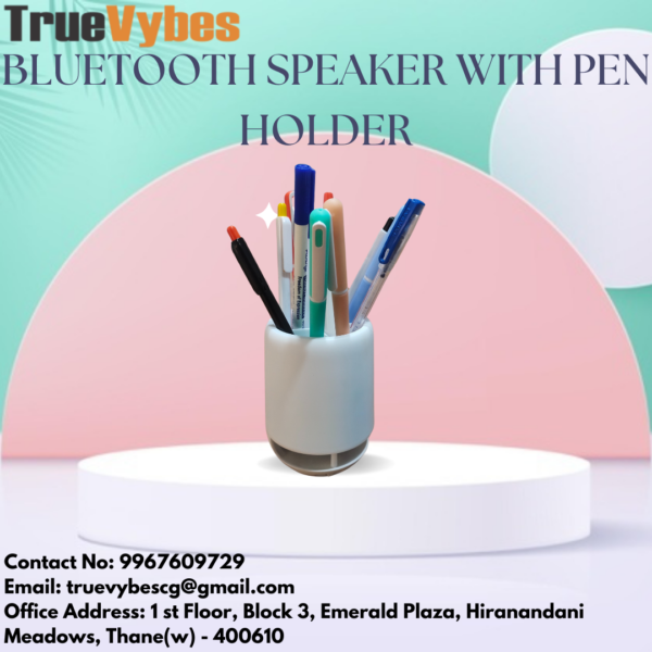 TrueVybes SoundStand: The Pen Stand with Built-In Bluetooth Speaker - Image 5