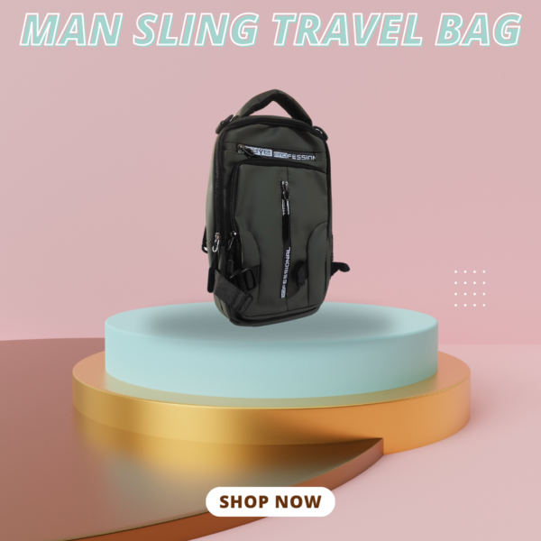 TrueVybes Man Sling Travel Bag: Your Perfect Companion for On-the-Go Adventures!" - Image 5