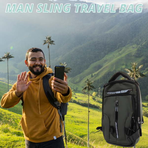 TrueVybes Man Sling Travel Bag: Your Perfect Companion for On-the-Go Adventures!" - Image 8