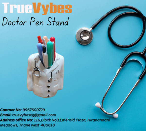 Doctor's Coat Pen Stand – Elegant Desk Organizer for Medical Professionals