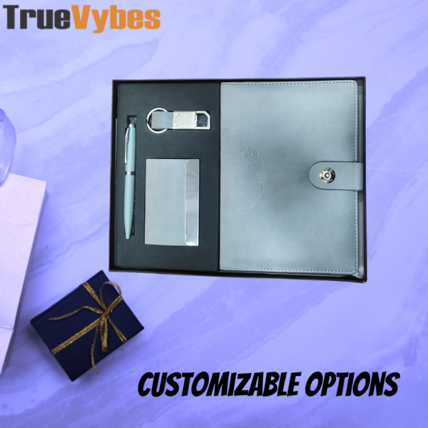 Corporate Gift Set & Combo: 4-in-1 Gift Set – Pen, Keychain, Diary & Business Card Holder - Image 9