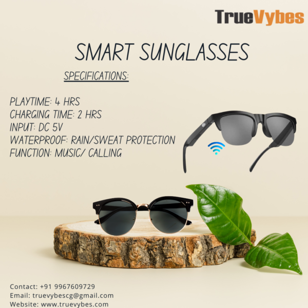 Smart Audio Bluetooth Sunglasses – Wireless Sound & UV Protection in a Stylish Design