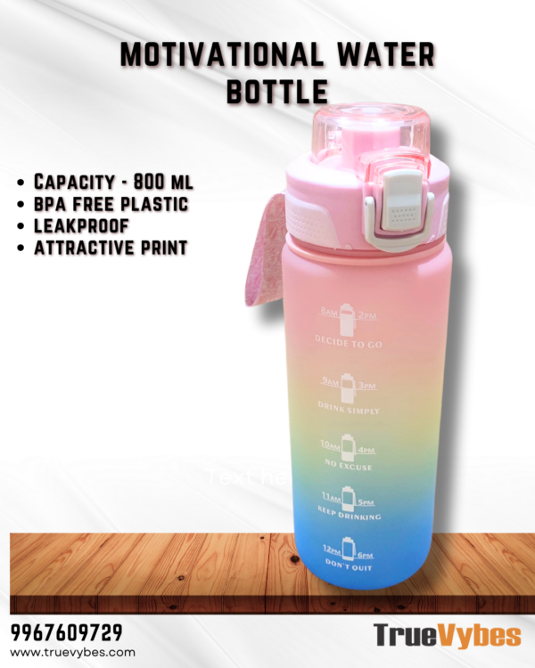 Motivational Water Bottle with Time Markers | Perfect Corporate Gift Idea